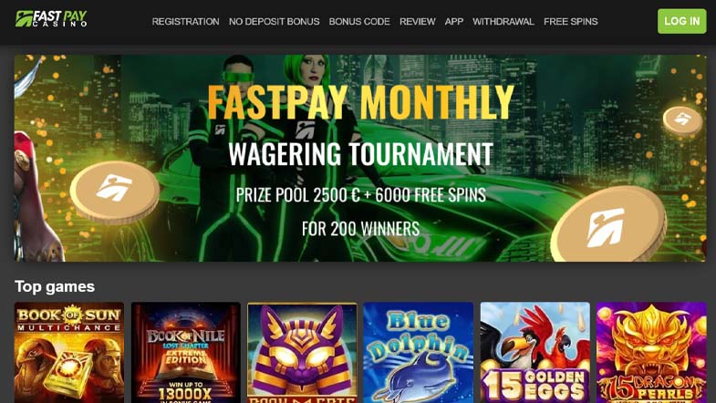Fastpay casino 100 free spins no deposit